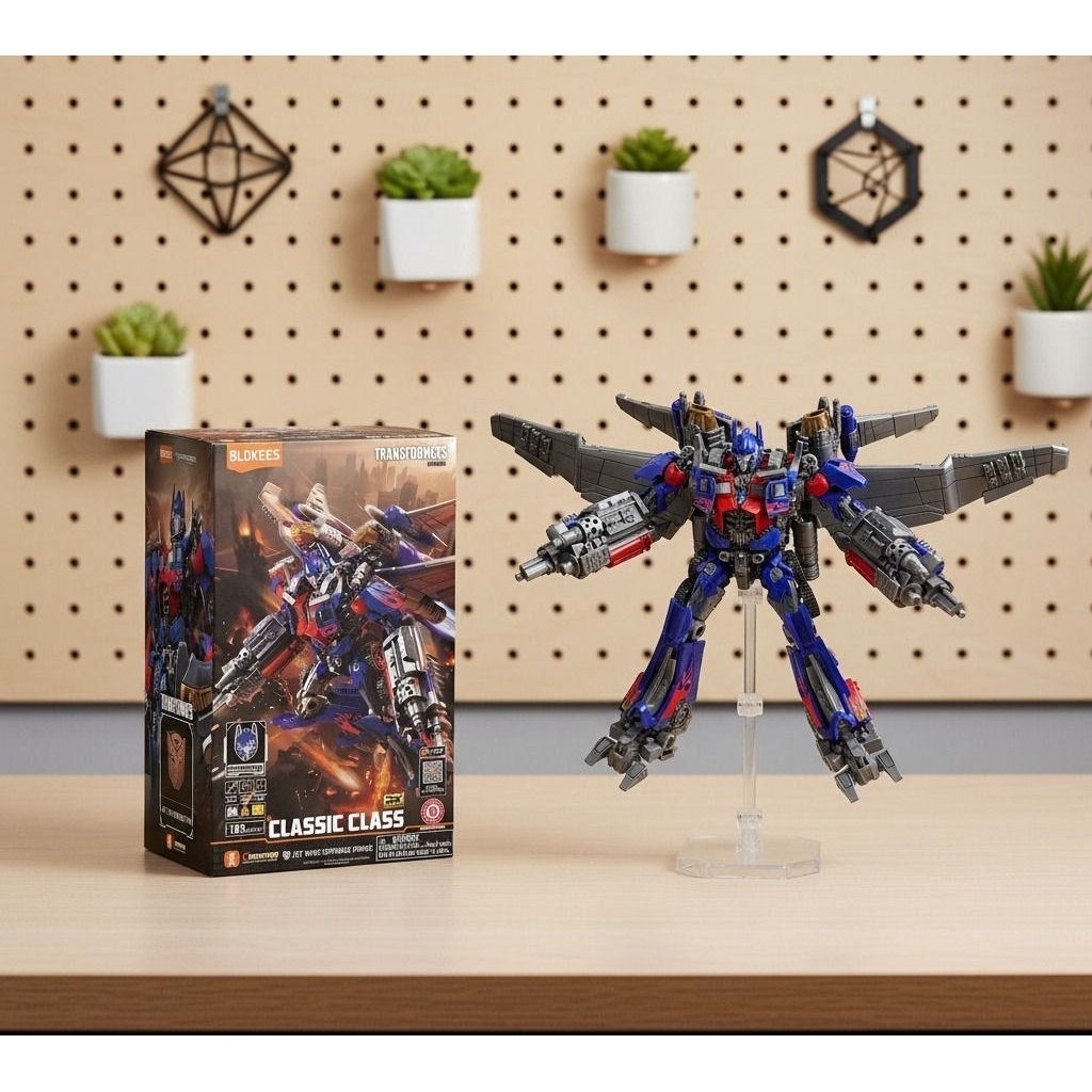 Blokees Transformers Jetwing Optimus Prime Classic Class DX – Mainan Robot Rakitan Kolektor