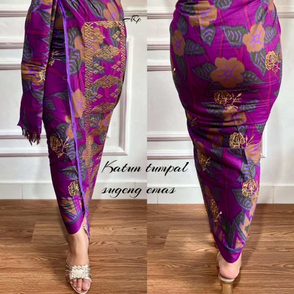 KAMEN Endek Katun// KAIN ENDEK SUGENG EMAS MAWAR BALI + SELENDANG (KAMEN LEMBARAN)