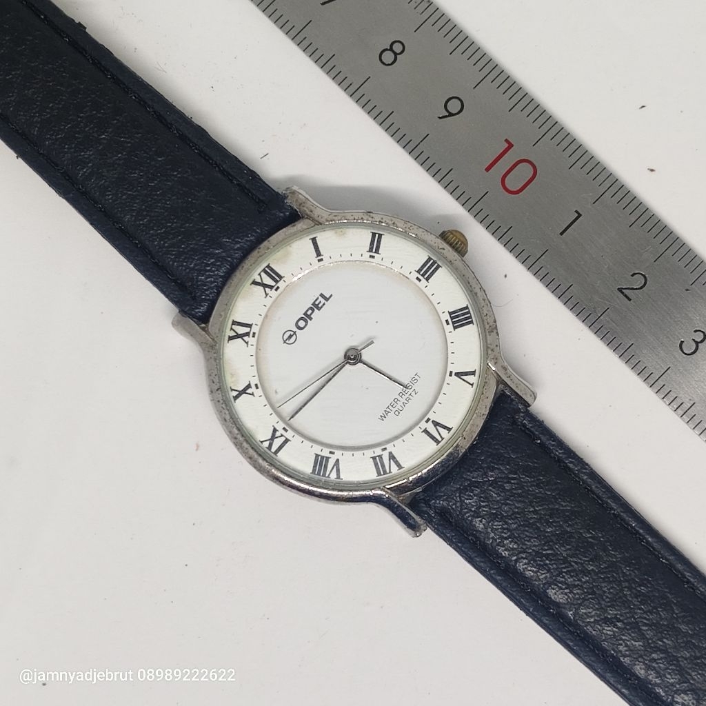 Jam Opel HD Roman Dial Vintage Bekas Tempur Bekas