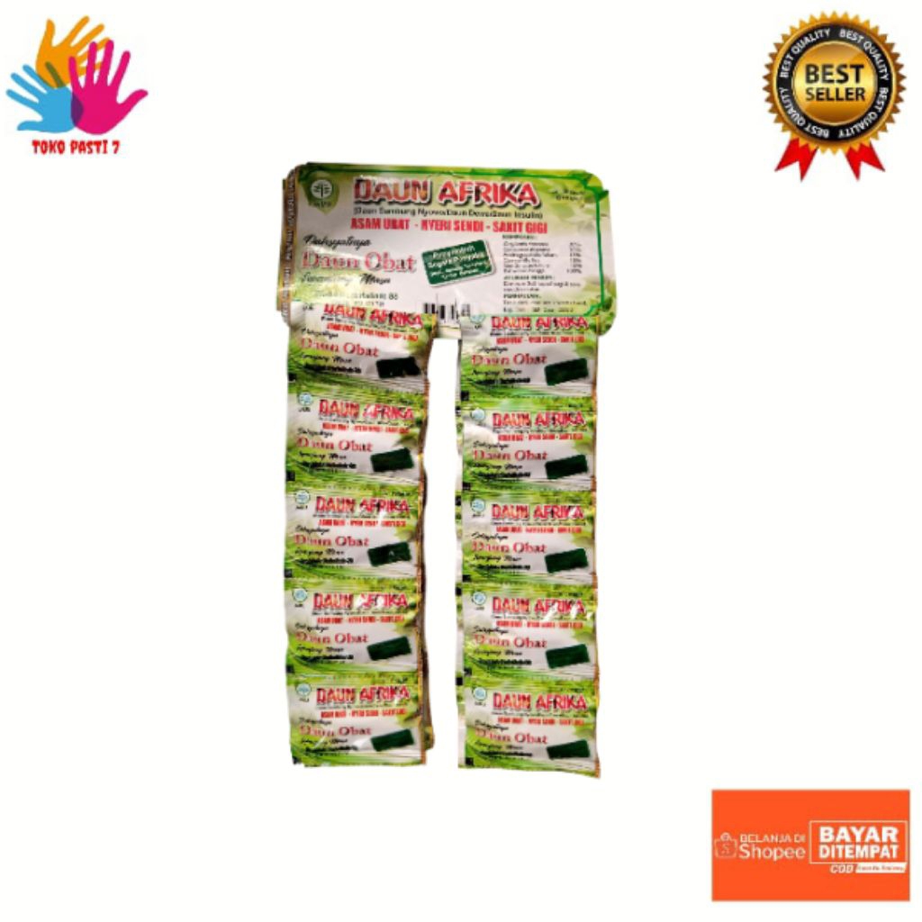 DAUN AFRIKA KAPSUL Obat Sakit Kesemutan Pegal linu Kebas Jual Per 10 sachet