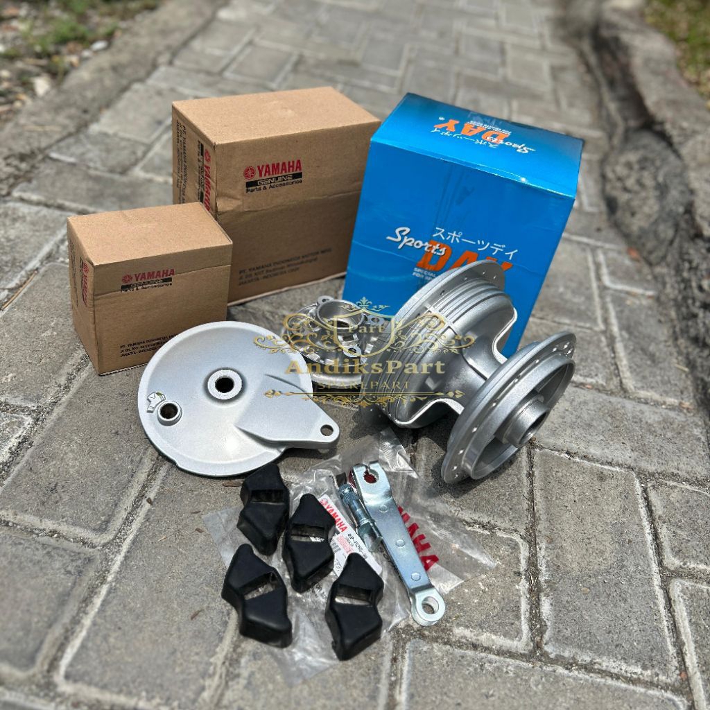 Tromol belakang TS Honco TS 100 sett/ Tromol set tutup set napgir set karet as paha paha rem/ tromol