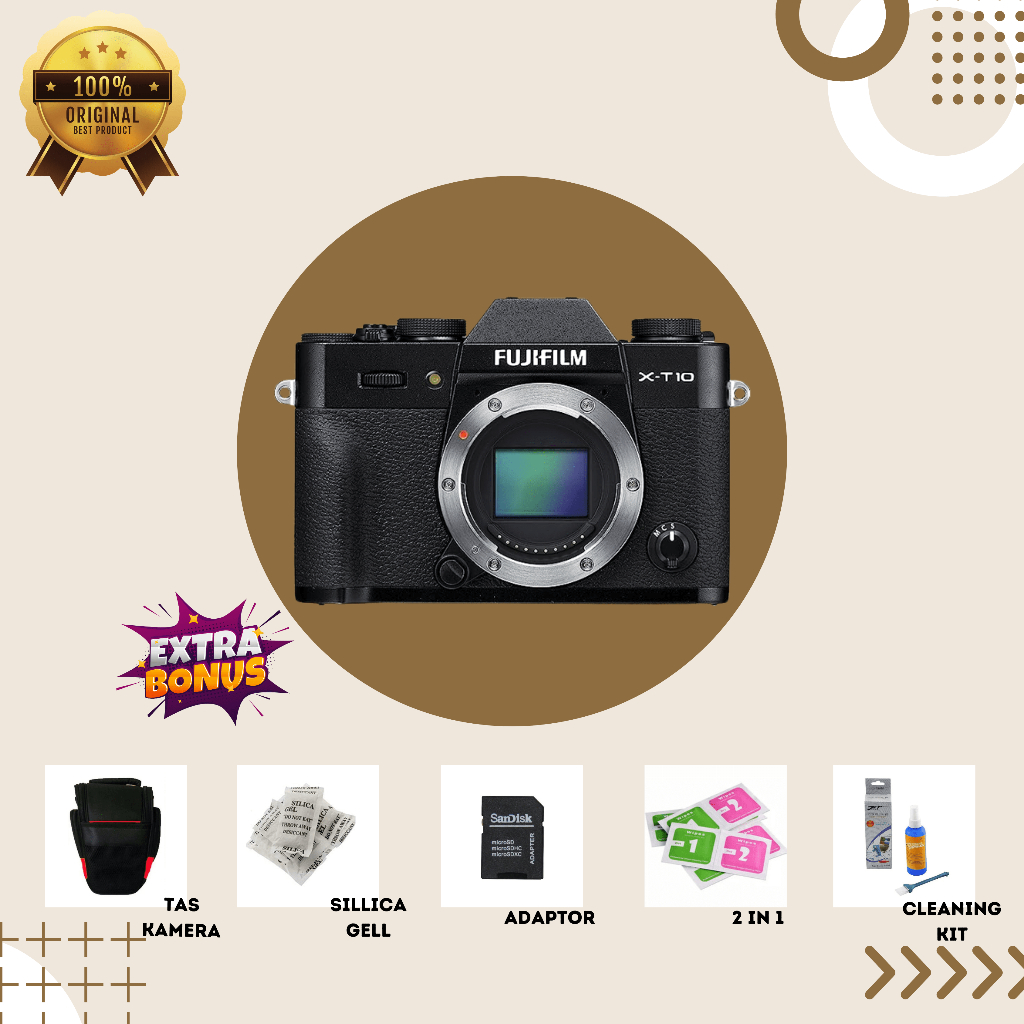 [KAMERA MIRORRLES] FUJIFILM XT10 BLACK MULUS SECOND BERGARANSI ORIGINAL
