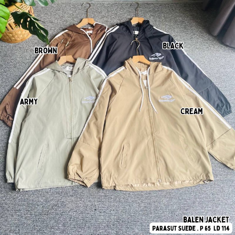 Balen Jacket // Atasan bahan parasut Suede