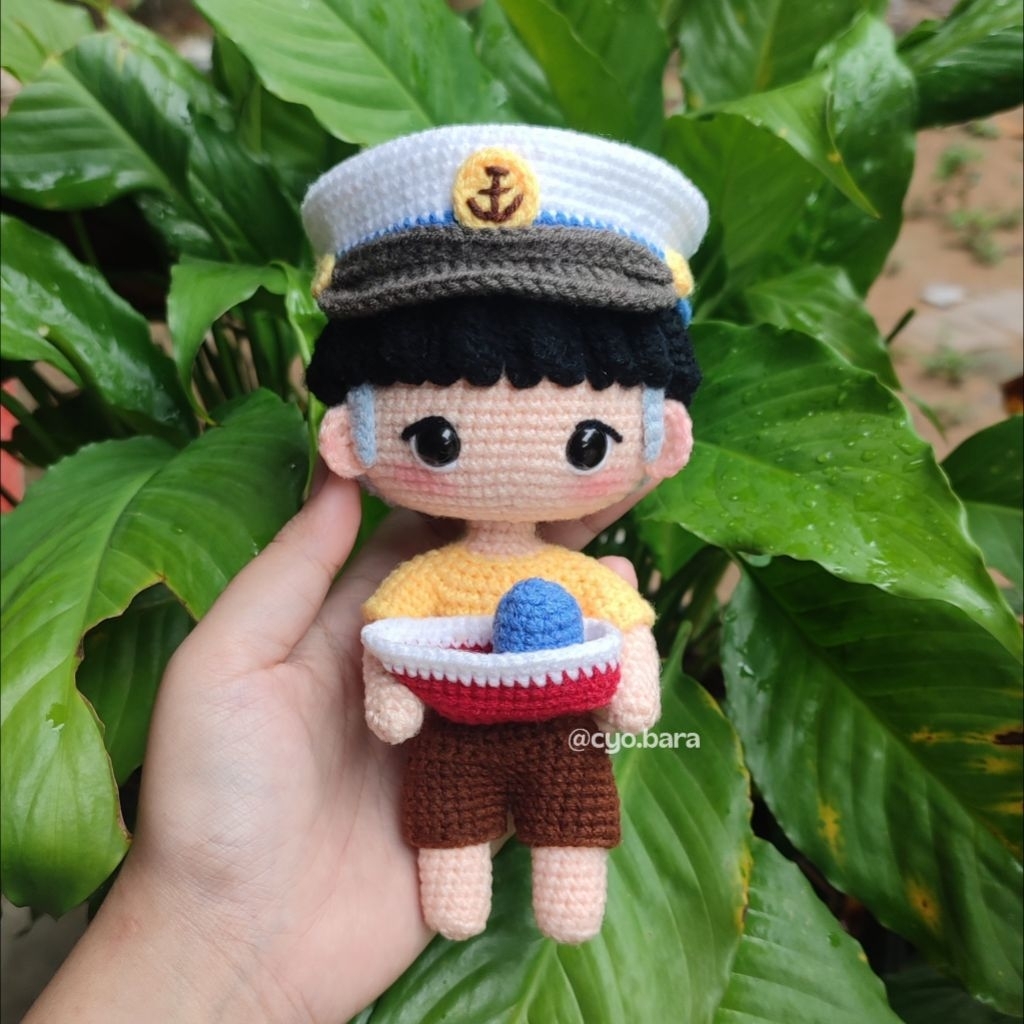 Boneka rajut ghibi Sosuke| amigurumi ponyo|Sosuke crochet| studio ghibli crochet| boneka rajut anime