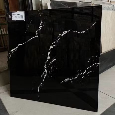 Granit Lantai 60x60 Arna Arcelio Black | Glazed Polished kW 1