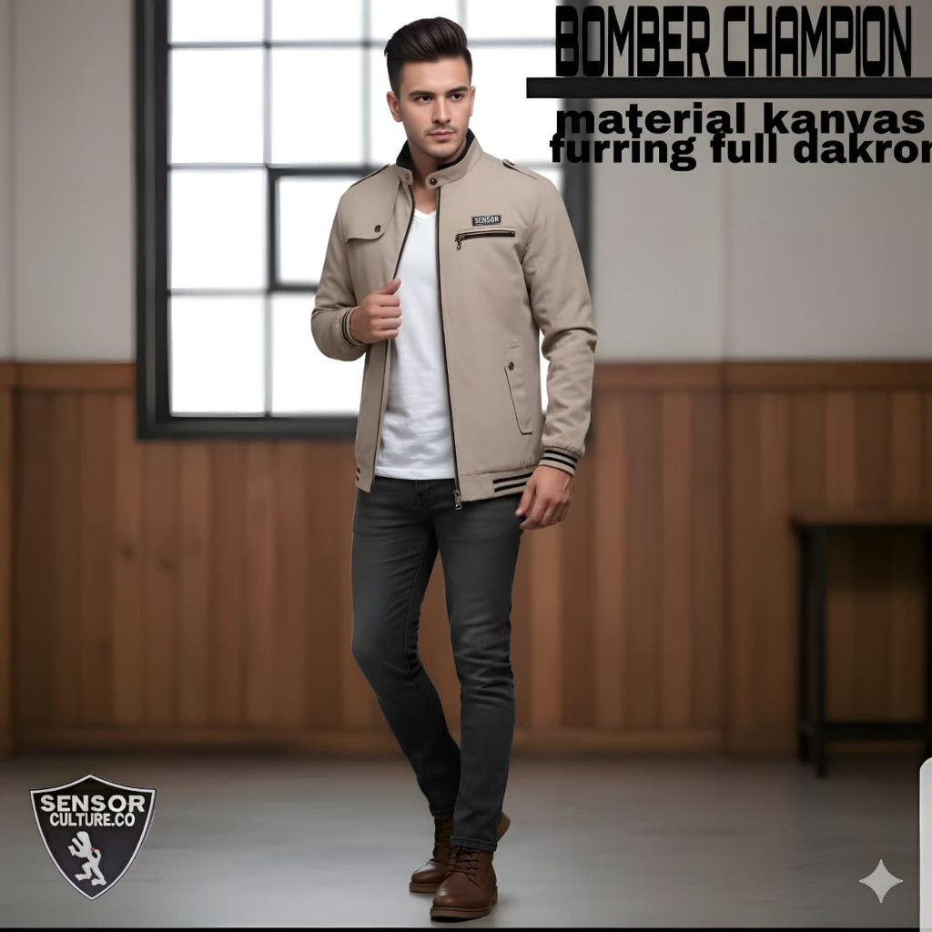 JAKET BOMBER CHAMPION SENSOR JAKET PRIA