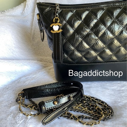 BagAddict Tas C Wanita Kulit Asli Gabrielle Medium Black Multi HW
