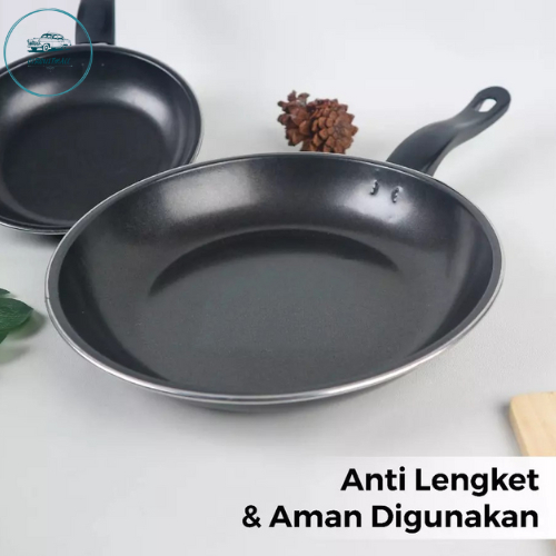 Wajan Teflon Hitam Anti Lengket Teflon Kuping / Gagang 30 CM