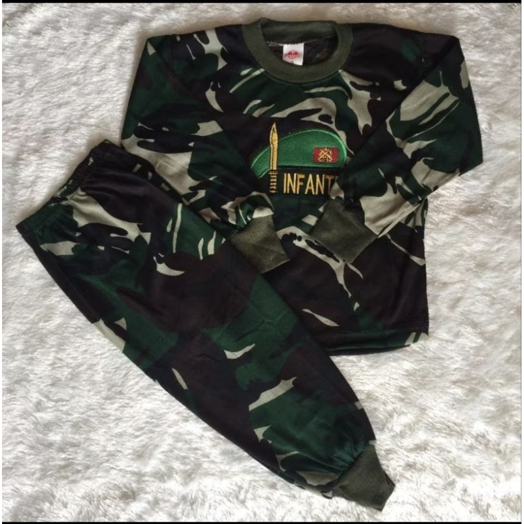 Baju anak setelan panjang tentara TNI - AD INFANTERI