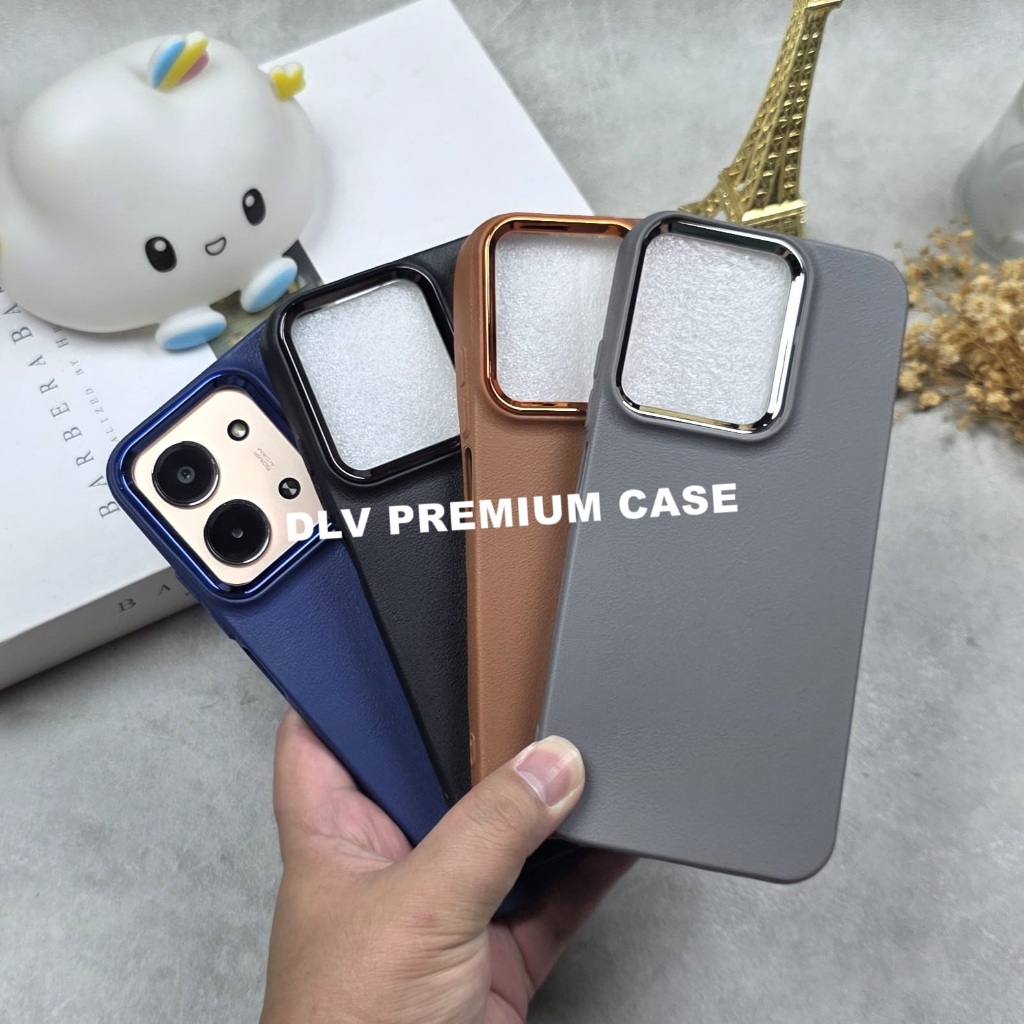 POCO C85 SOFT CASE CASING HP LEATHER CHROME CAMERA POCO C85