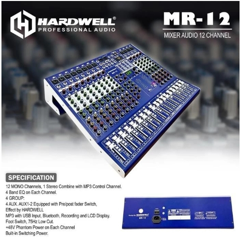 Mixer Hardwell MR-12 Original Hardwell MIXER 12 CHANNEL