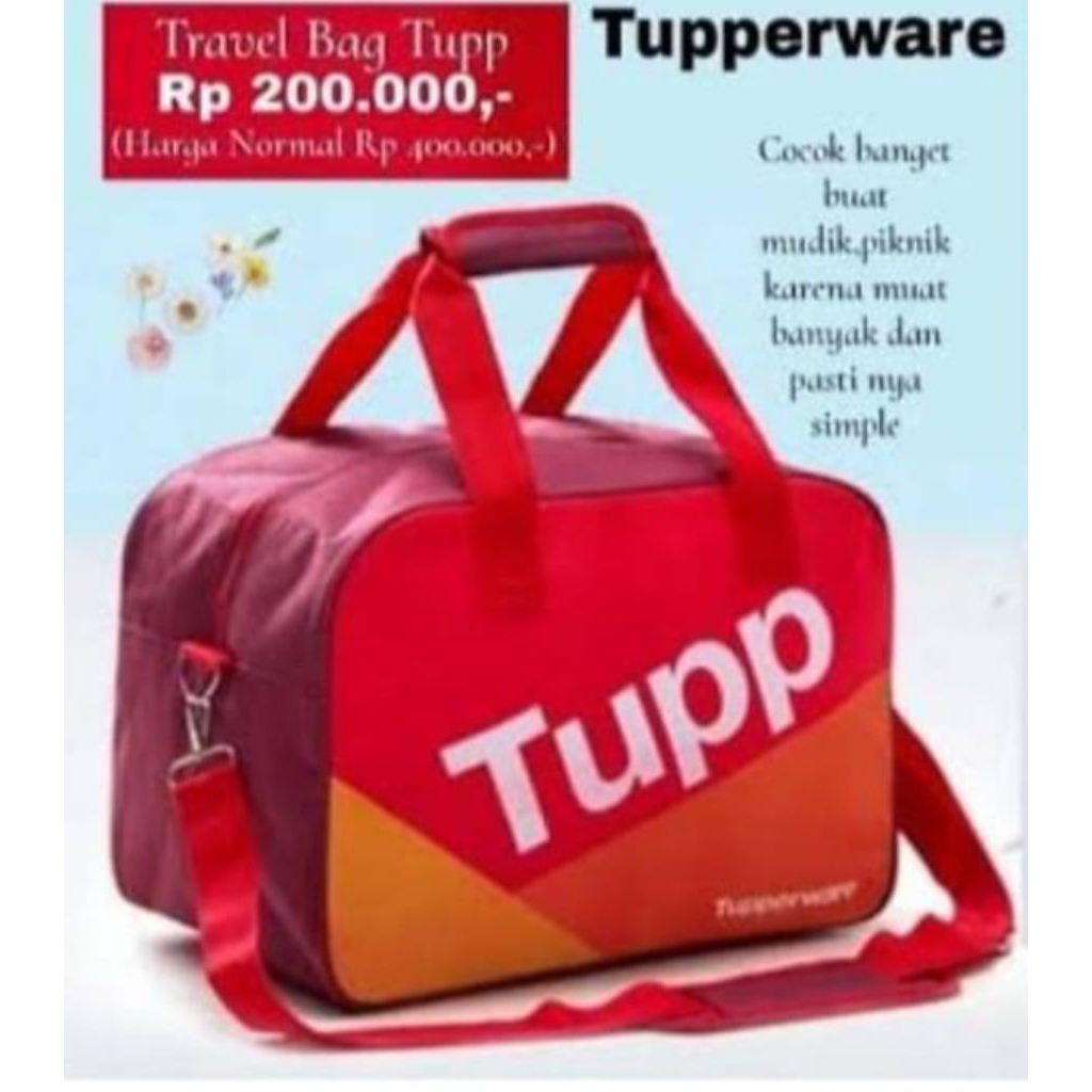 tas travel tupperware ori