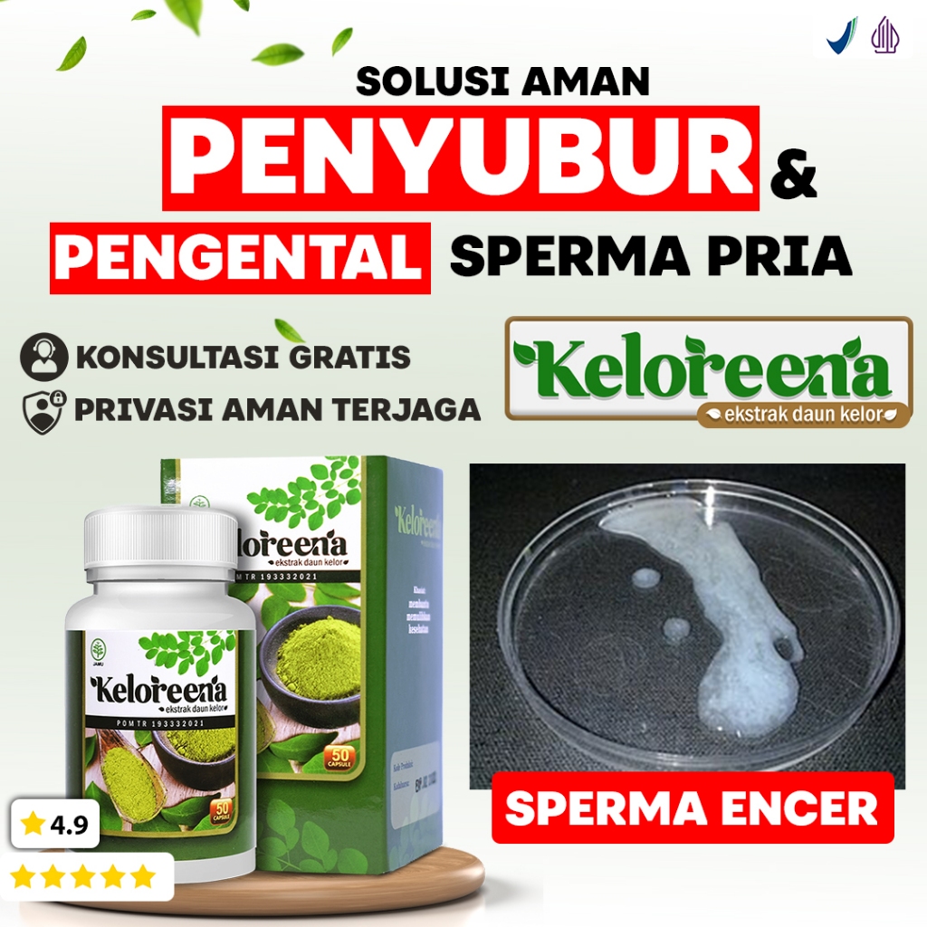 Keloreena kapsul Obat Penambah Seperma Pria Pengental dan Penyubur Sperma Penyubur Sperma Lelaki Oba