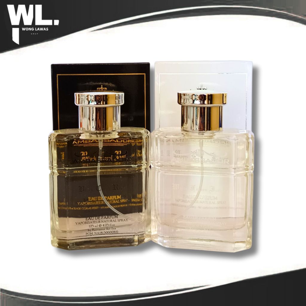 AMBASSADOR EAU DE PARFUME Vaporisateur Series 125ml WHITE FROZEN & BLACK CORAL