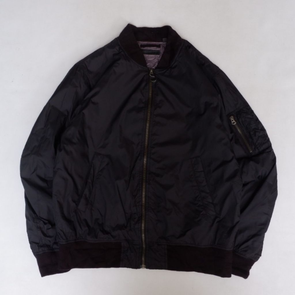 unikloh bomber ma-1 jaket black