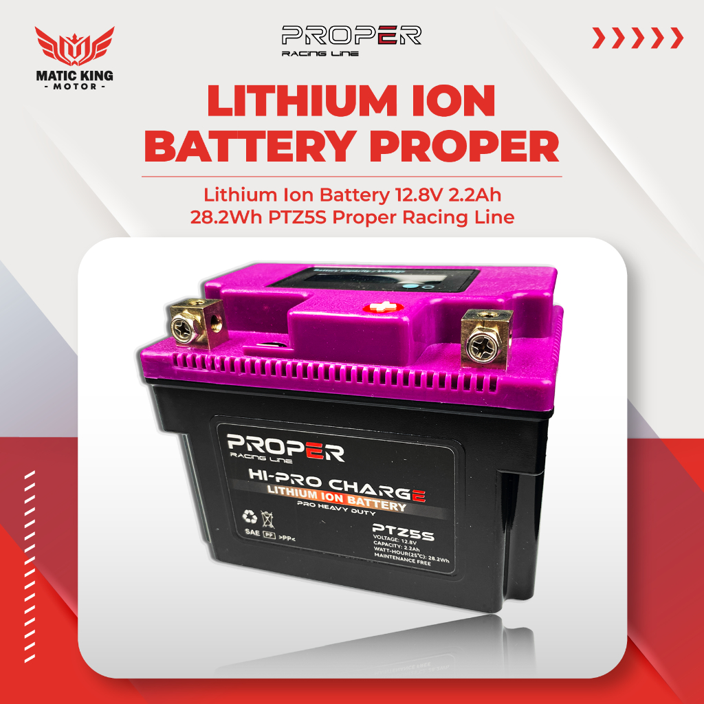 PROPER Aki Motor Accu Lithium ION Battery Mio J M3 S Z Soul GT Fino FreeGo Xride Gear Aerox Xeon Vix