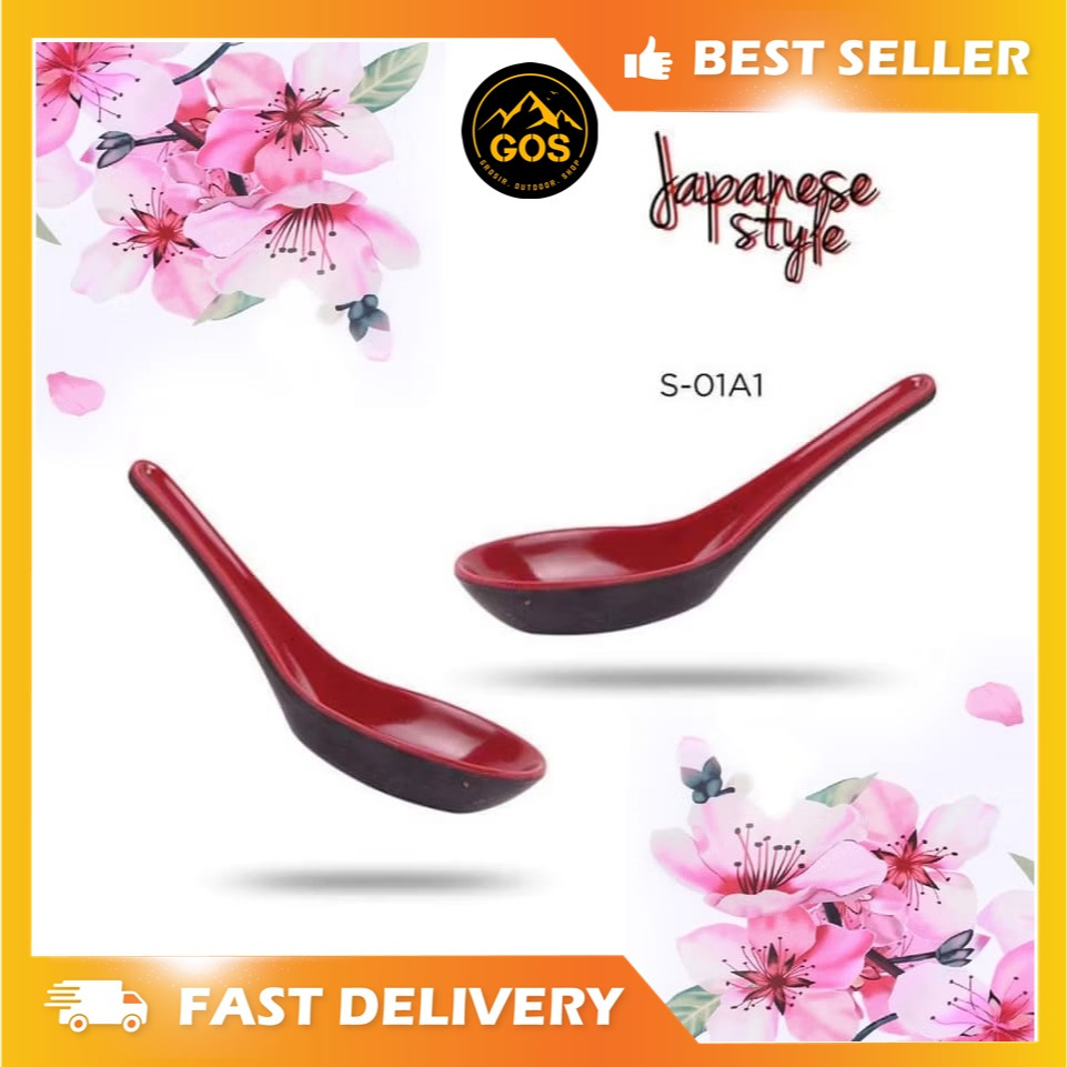 Melamin Sendok Jepang - Sendok Bebek - Sendok Ramen - Golden Dragon Japanese Style