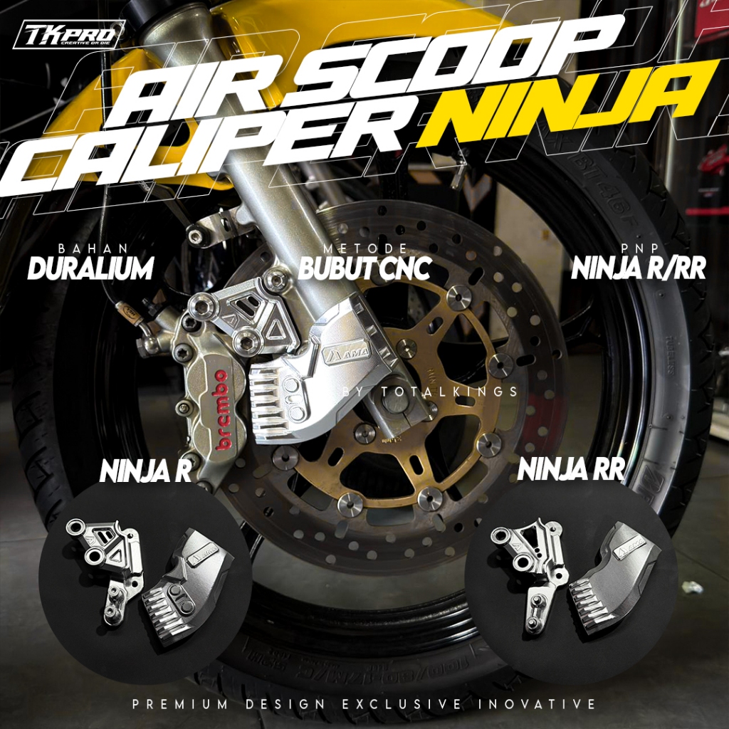 BREKET KALIPER AIR SCOOP BREMBO 4P SHOCK NINJA R/RR PREMIUM DURALIUM AMAP