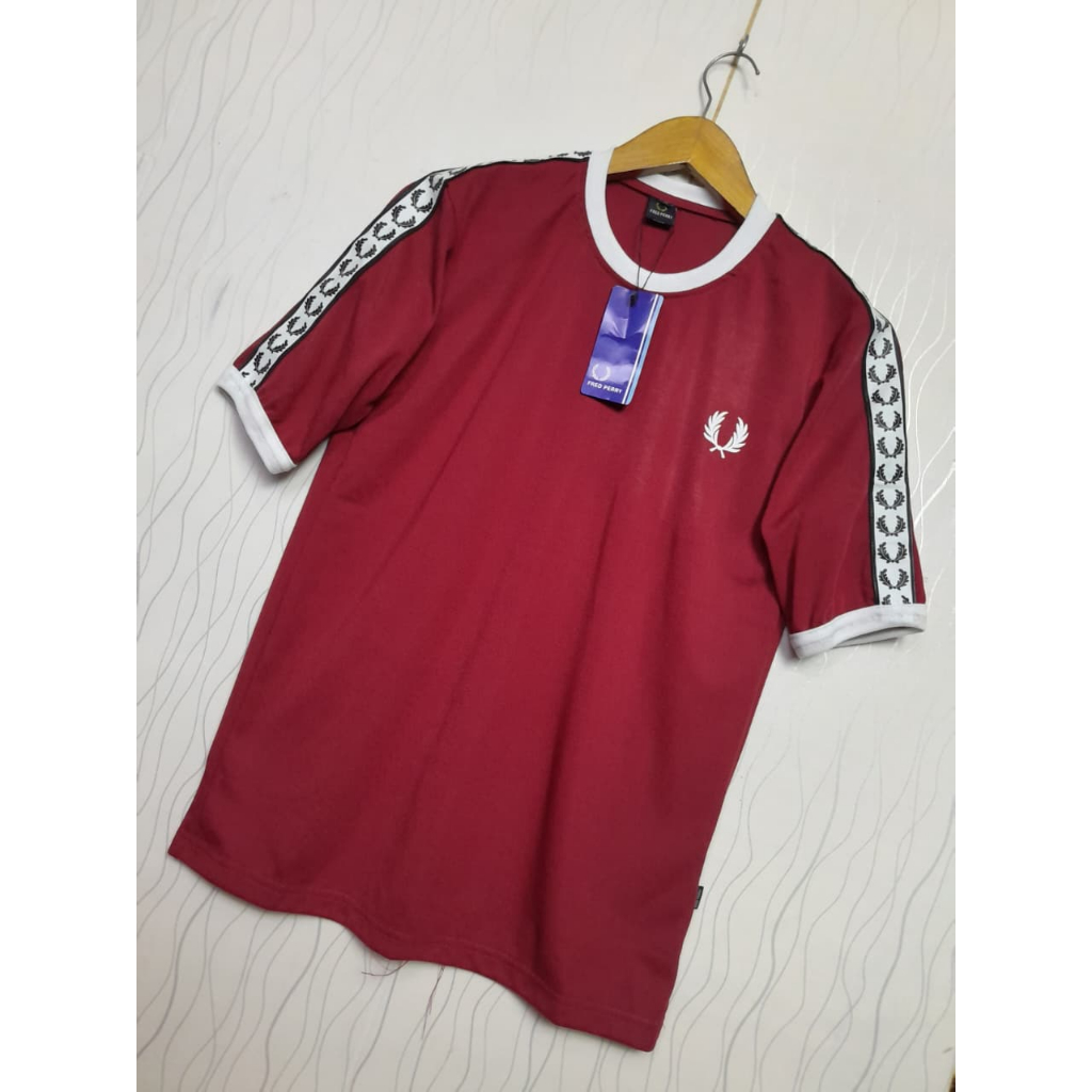 Kaos Ringer Taped FP Laurel Import Unisex // Kaos pria Lengan Pendek Original / Atasan Basic Branded