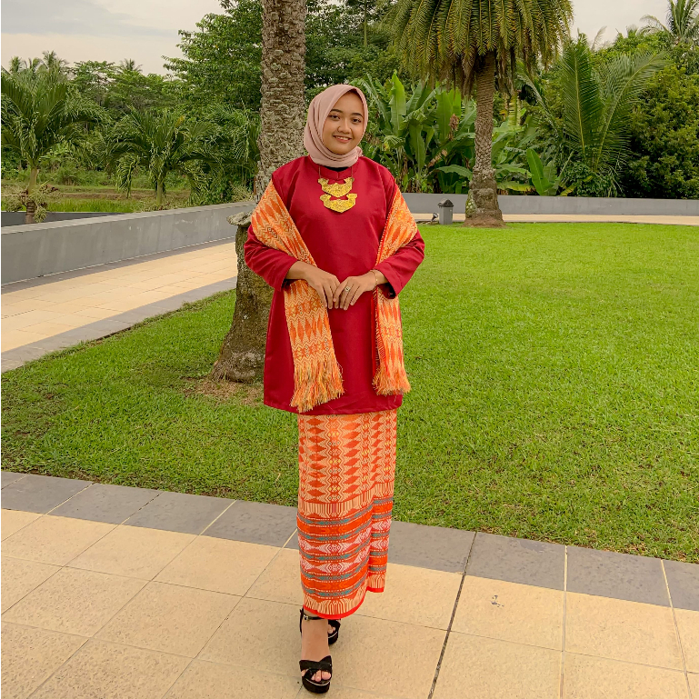 Songket Pash - Set Baju Kurung Rok Songket Dan Selendang | Baju Kurung Melayu