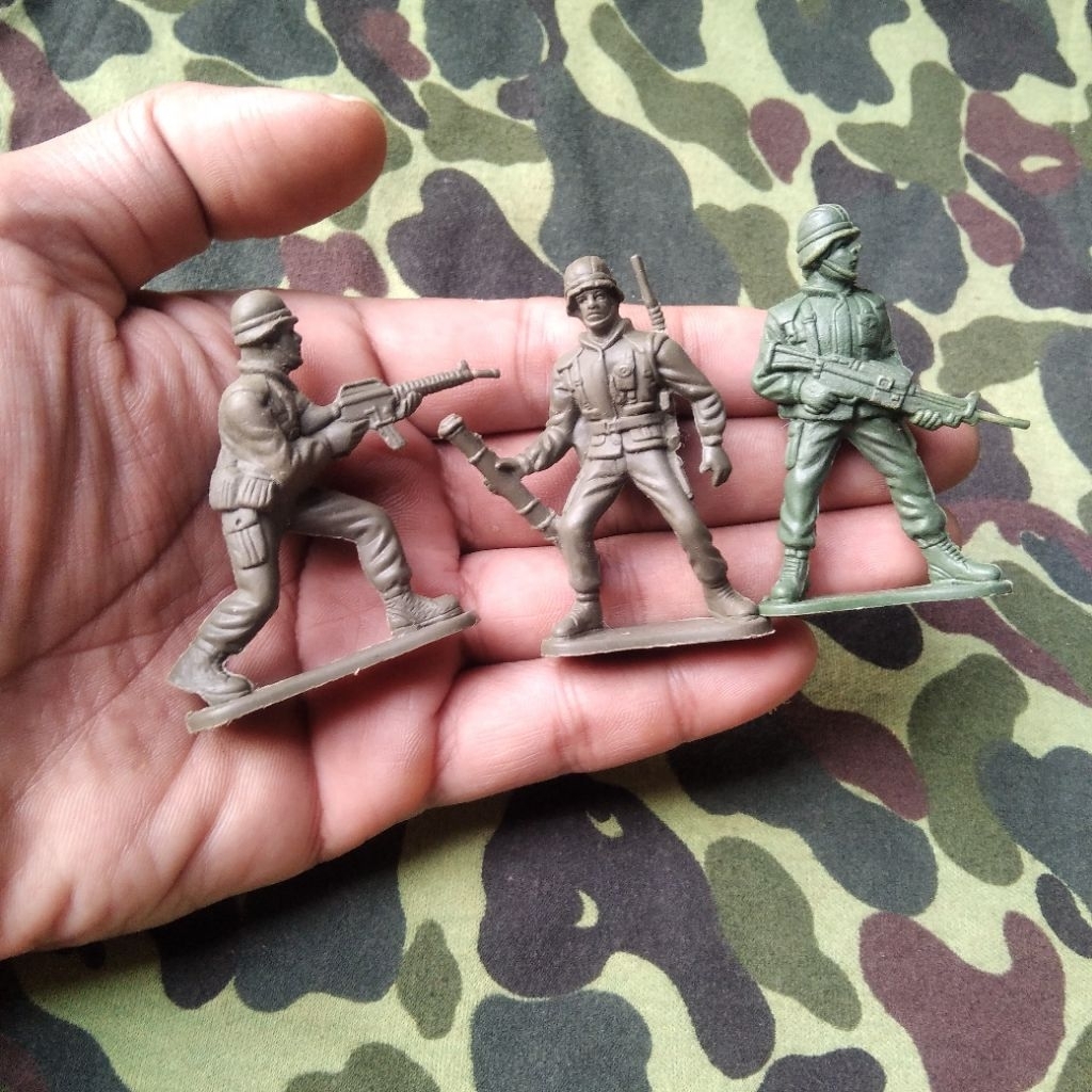 figure tentara jadul us army figure combat perang dunia patung army man tentara plastik jadul us arm