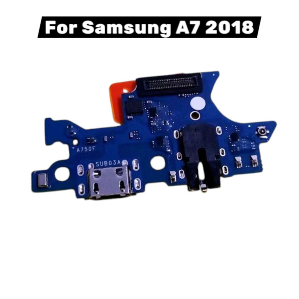 Papan Cas Konektor+IC Mic Samsung A7 2018 Flexible Board Konektor