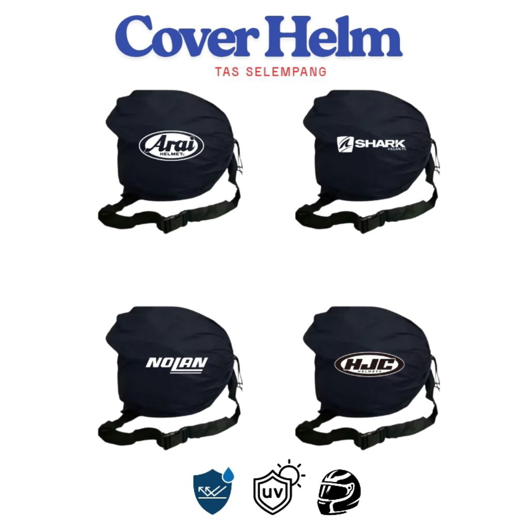Cover Helm Nolan Shark HJC waterproof Model Tas Selempang