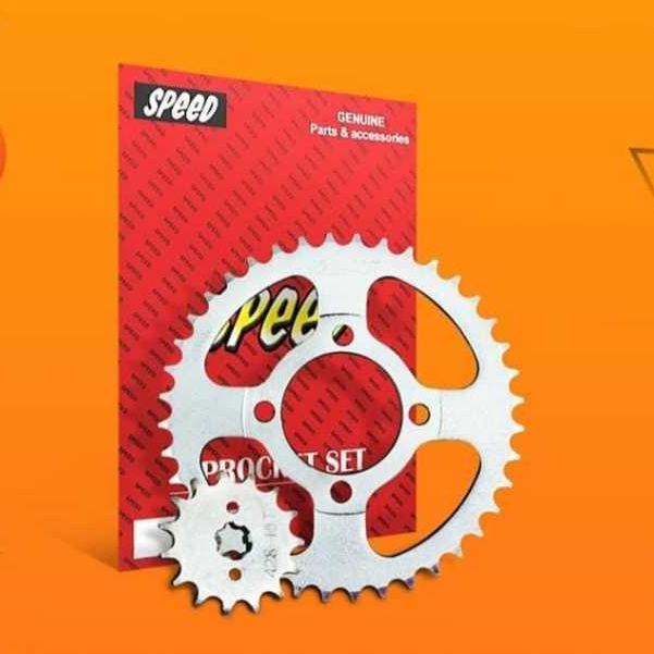 GIR SET SUZUKI SMASH SPROCKET SET (GIR DEPAN + GIR BELAKANG)
