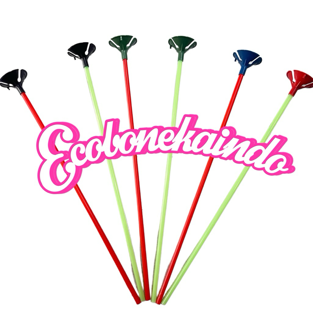 Tangkai Balon Latex + Holder PER PCS Panjang 40cm ulang tahun tangkai balon ultah Ecobonekaindo