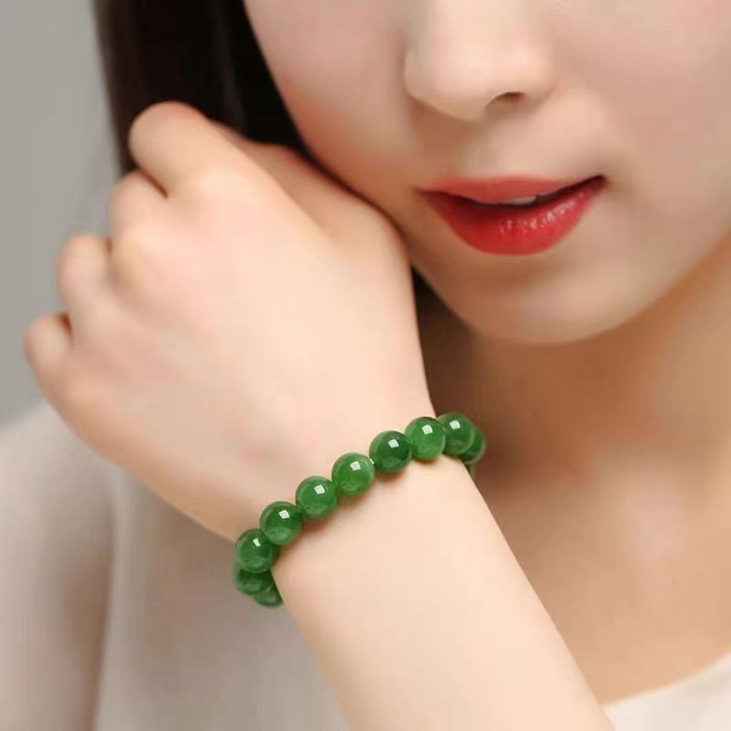 Gelang Giok China Green Jade Asli Natural