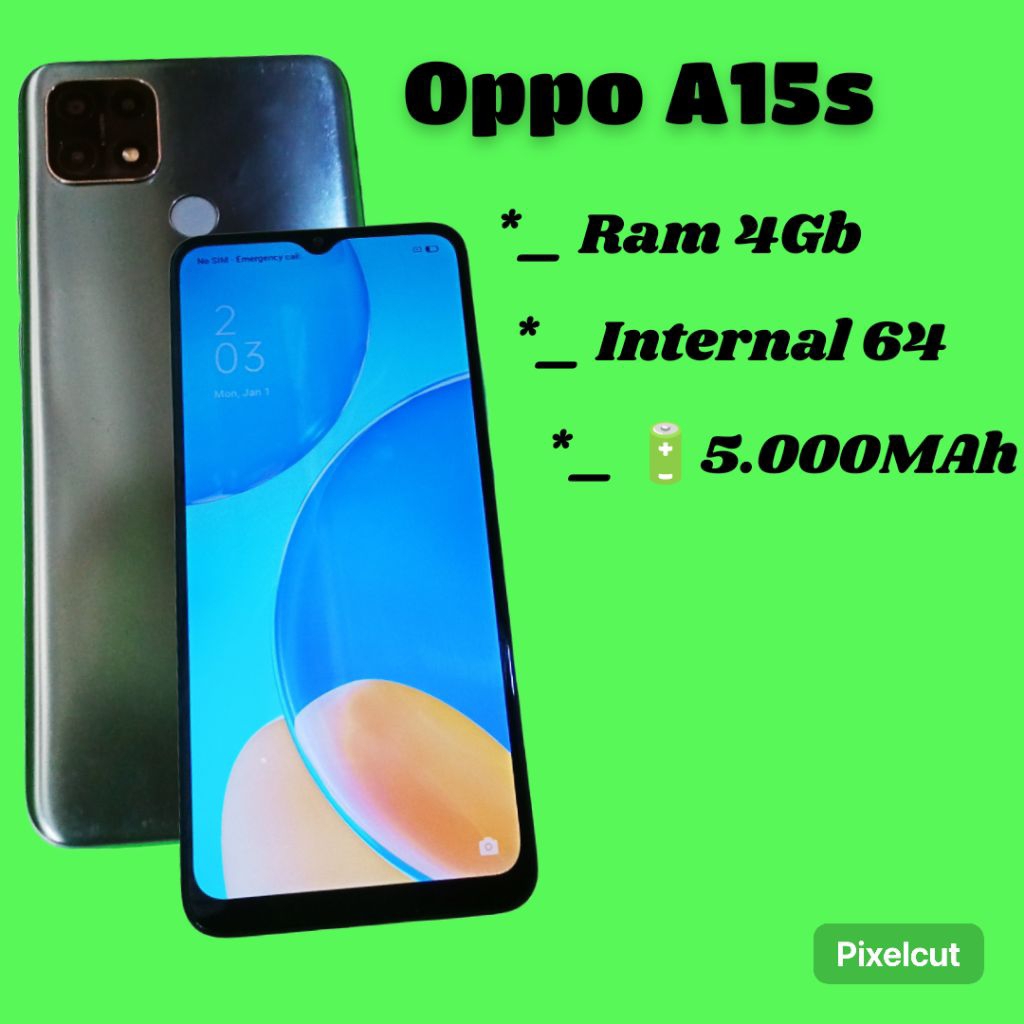 Oppo A15S Ram 4/64Gb. Hp murah siap pake