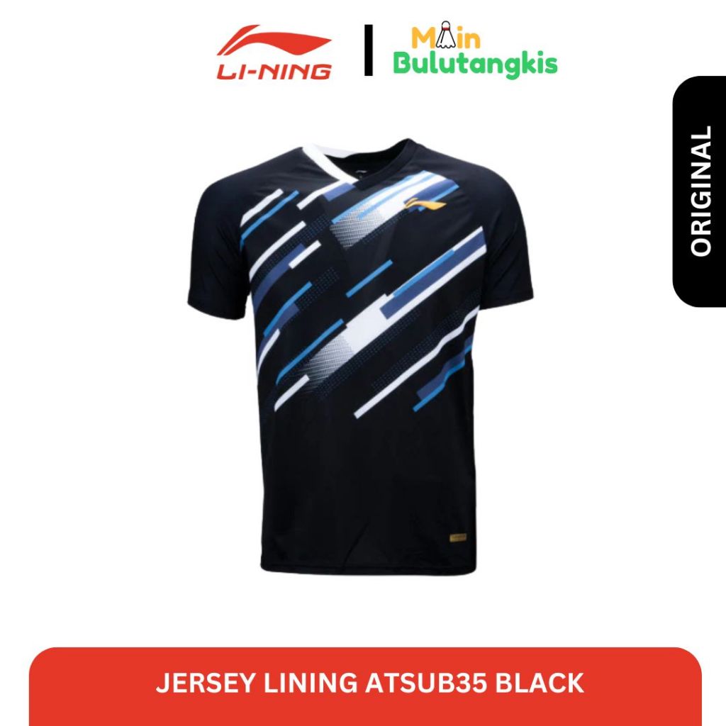 Jersey Badminton Lining 2025 ATSUB35 Black Original