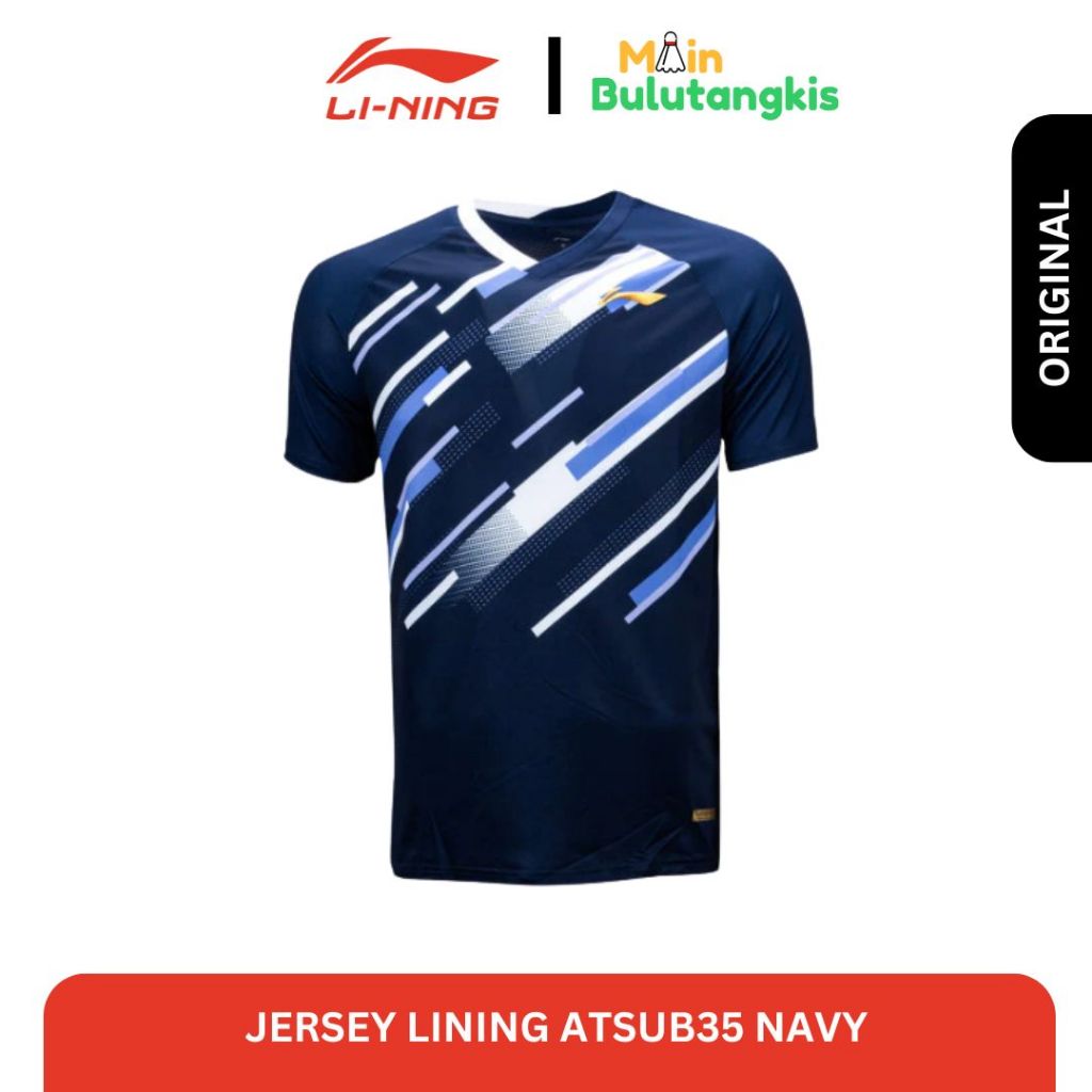 Jersey Badminton Lining 2025 ATSUB35 Navy Original