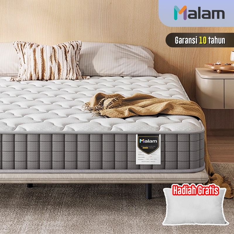 【COD】Malam Kasur Spring Bed Kapas rajutan elastis tinggi+pegas saku independen+tungau antibakteri | 