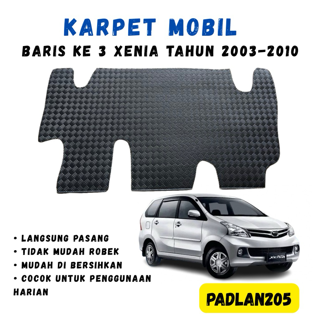 karpet Alas kaki mobil Xenia Khusus Baris ke3 alas kaki mobil xenia tahun 2003-2010 baris ke3