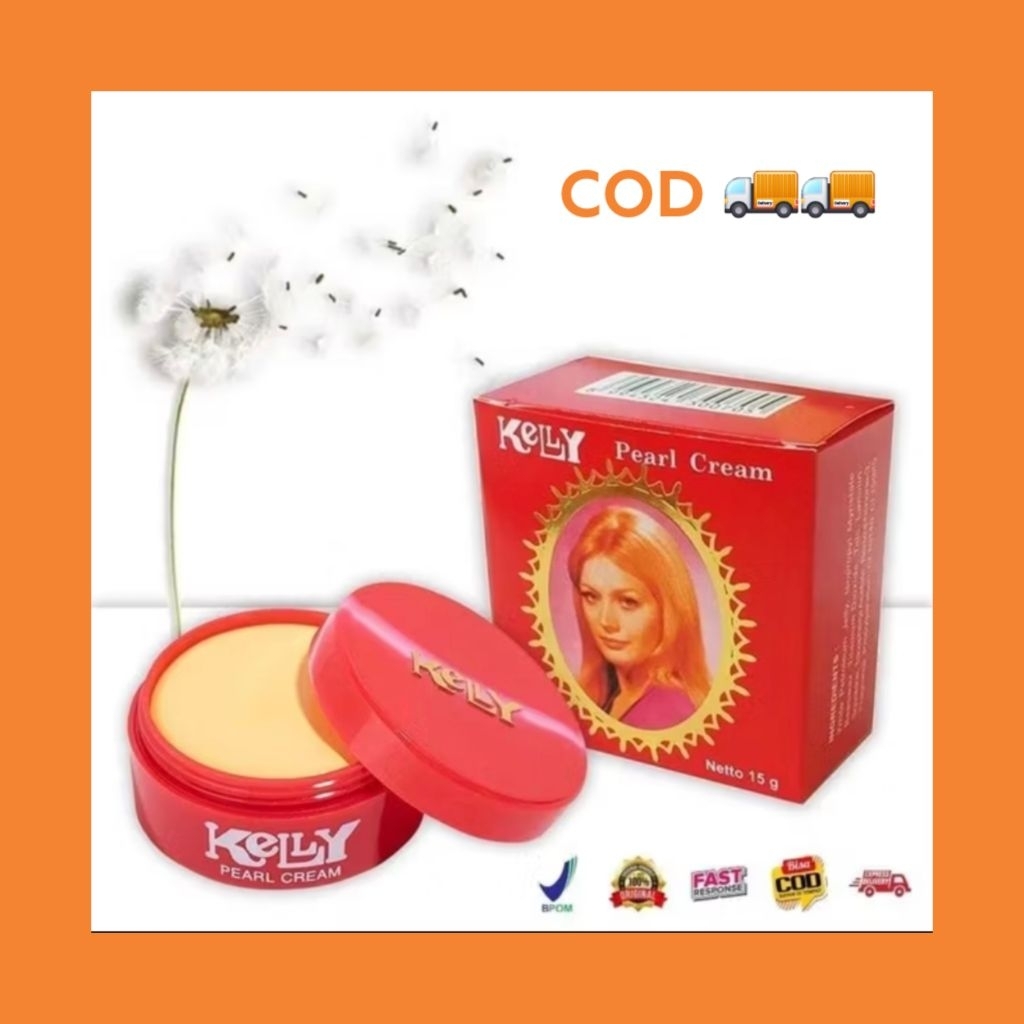 BPOM KELLY PEARL CREAM 15gr / KRIM WAJAH KELLY MELEMBABKAN DAN MENCERAHKAN ( COD )
