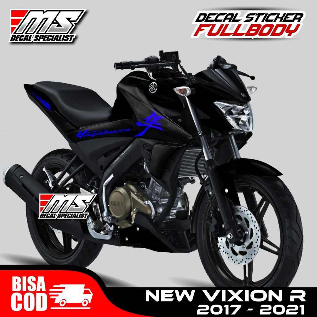 Decal stiker Yamaha Vixion R 2017-2021 full body hitam Hayabusa