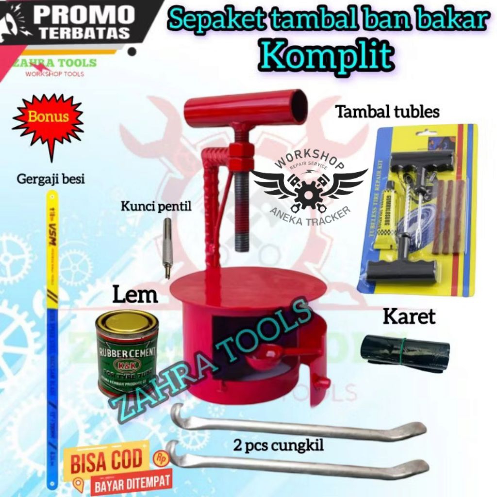 Termurah alat tambal ban bakar motor alat tambal ban tubles manual