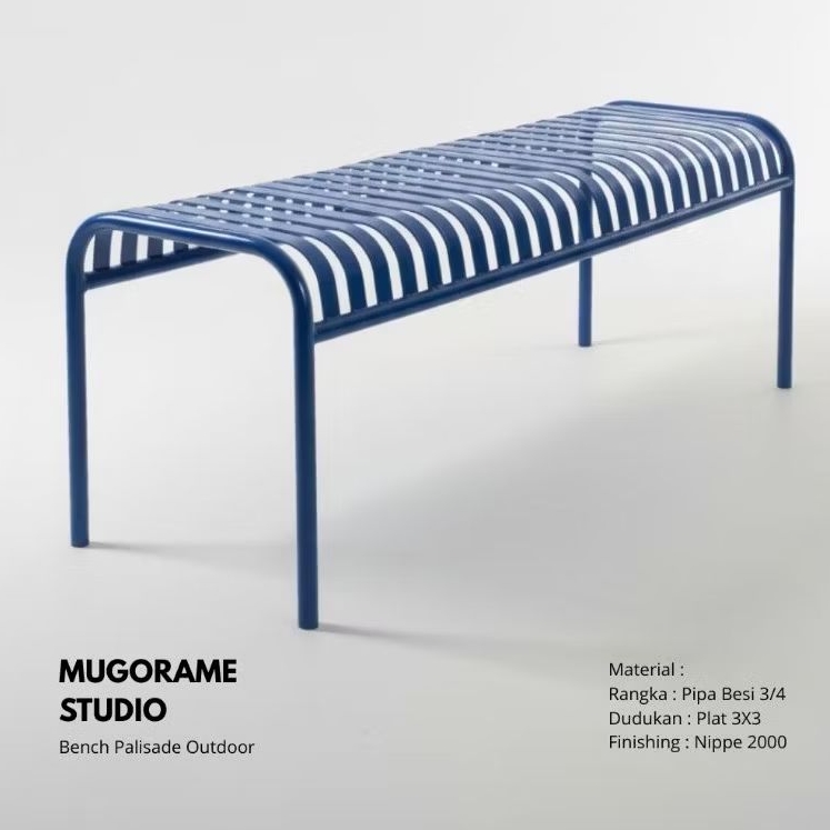 Bench Palisade Outdoor | Kursi Bench Bangku Kursi Panjang Besi Outdoor