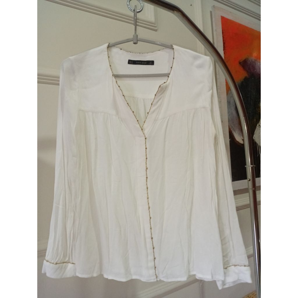 Preloved Blouse ZARA BASIC ORIGINAL size S