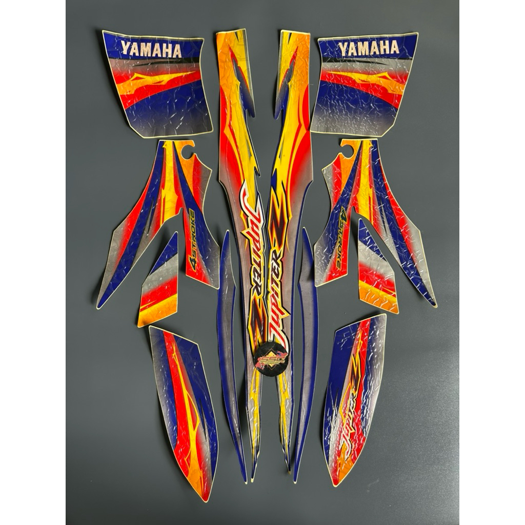 STRIPING STIKER JUPITER Z 2004 SILVER BIRU STOCK LAMA ORIGINAL