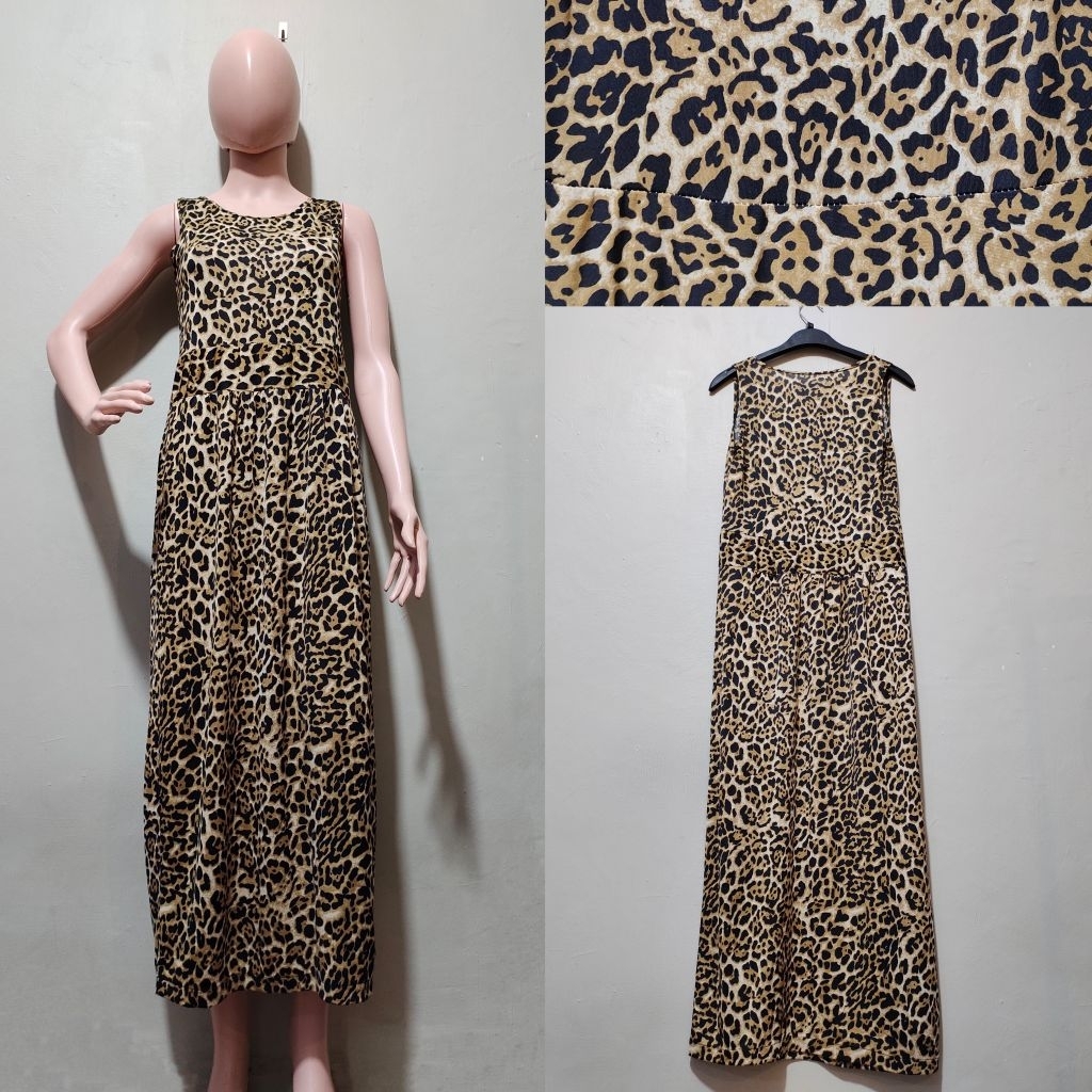 Leopard dress leopard long dress leopard outer leopard outwear leopard vest leopard motif leopard ga