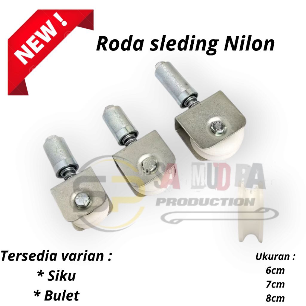 Roda pagar sliding nilon, Roda pagar sleding, Roda nilon