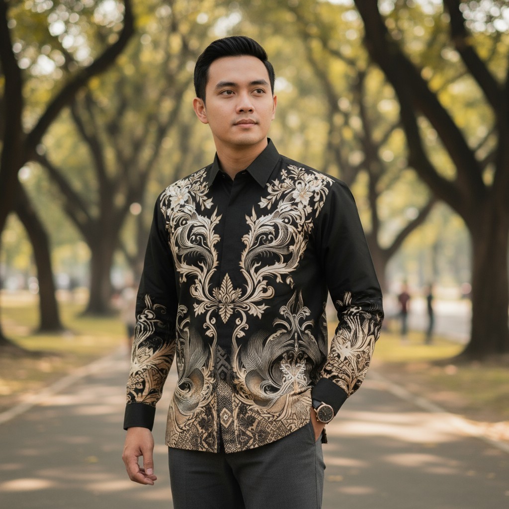 BEST SALE BATIK ARWINDA Majesty Kemeja batik pakai puring