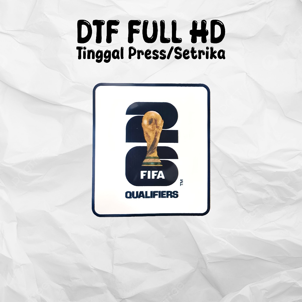 Sablon DTF LOGO TIMNAS INDONESIA PIALA DUNIA 2026 Sablon Kaos Sablon Setrika Siap Press Di Jersey