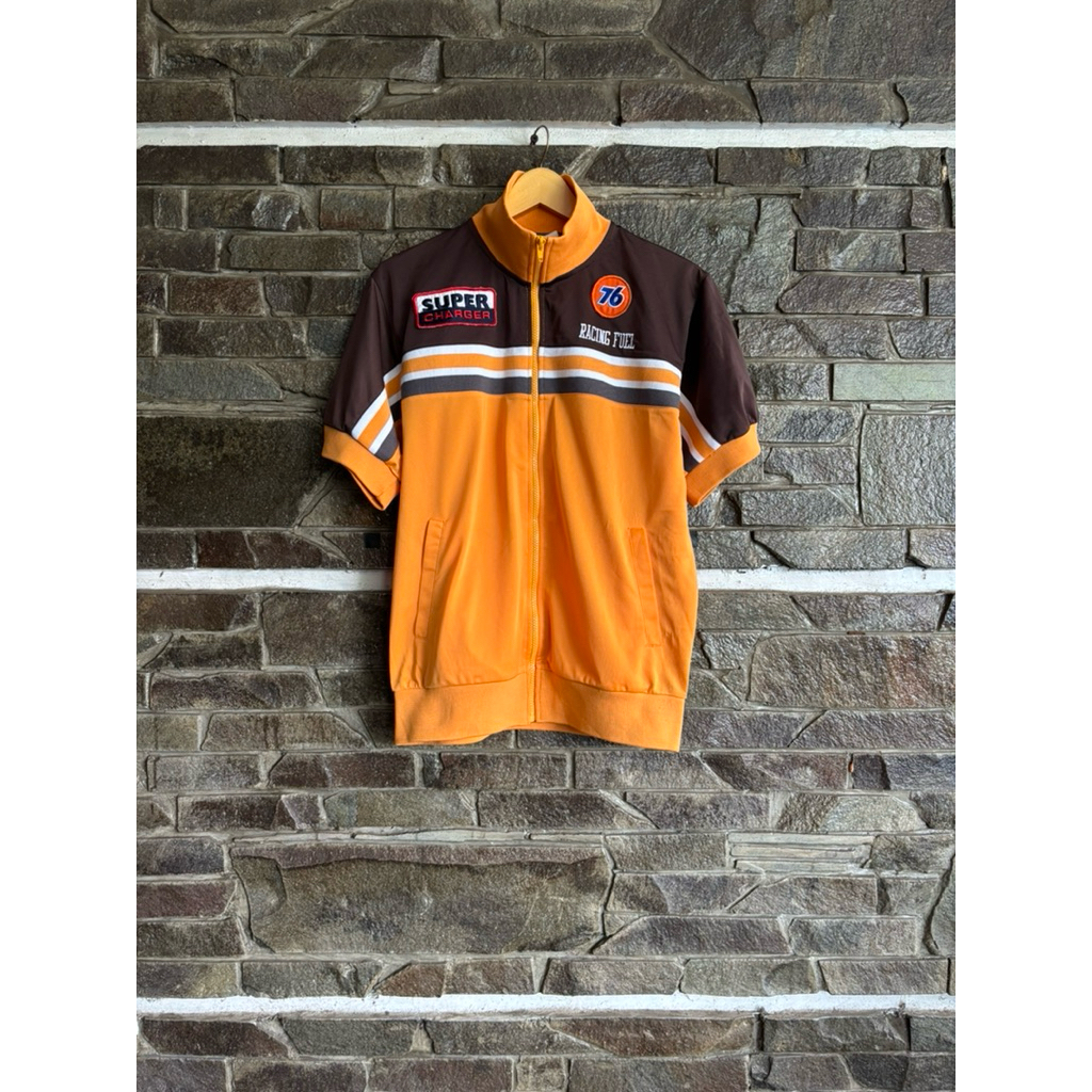 Union 76 Lubricants • Vintage Short Racing Crew Jacket Super Charger 00s Y2k Rare Size M Preloved Us