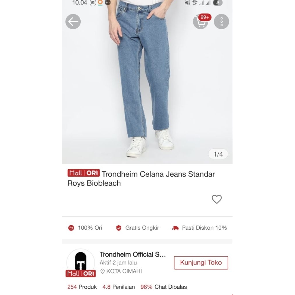 Celana Jeans Pria Trondheim Kondisi Baru