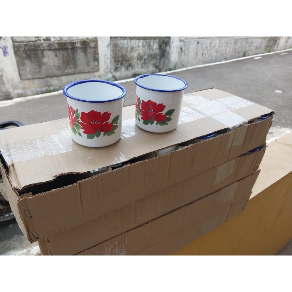 Cangkir seng Cangkir Jadul Cangkir Antik Gelas Cantik (6pcs)