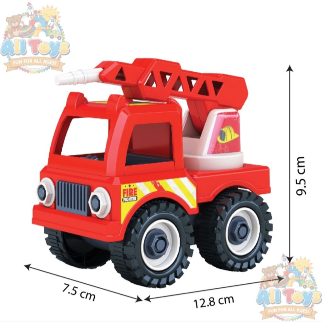 emco Mighty Machines Buildables Aerial Fire Truck