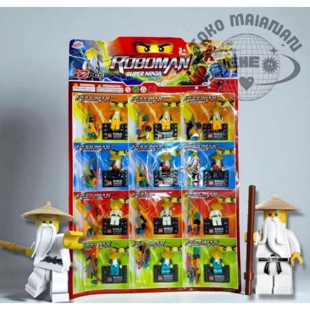 1 LEMBAR BRICKS ROBOMAN NINJA || ROBOMAN NINJA KAKEK || ROBOMAN MC 379